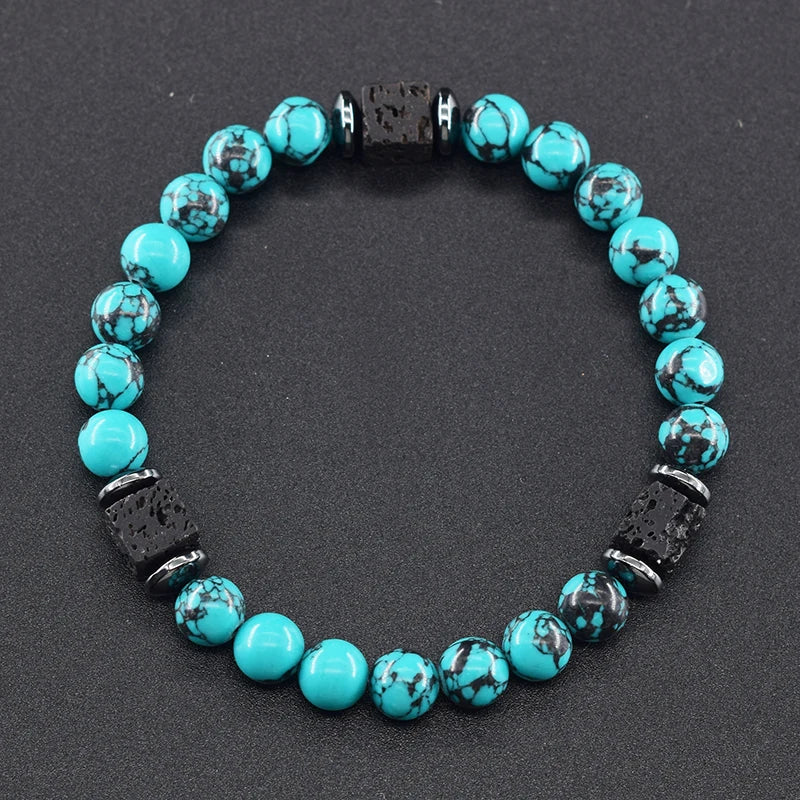 Frosted Volcanic Bead Bracelet