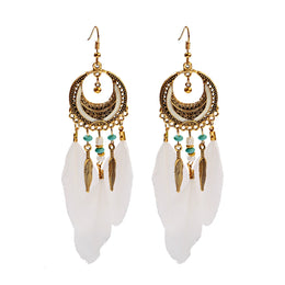 Dreamcatcher Feather Tassel Earrings