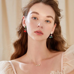 Christmas Bow Bell Earrings