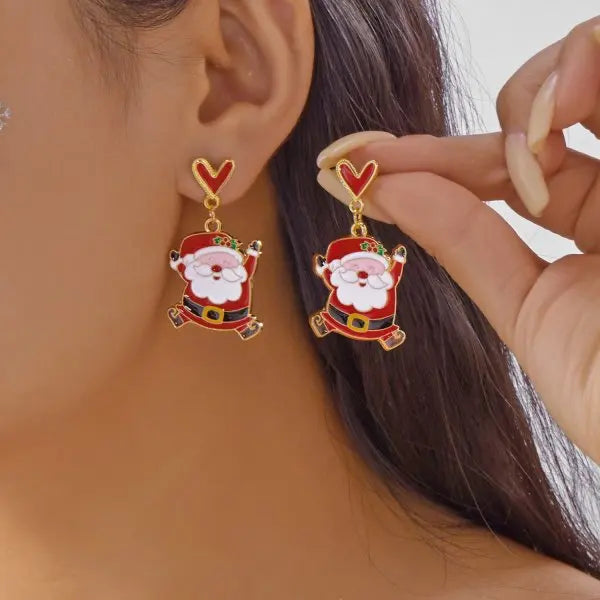 Christmas Bow Bell Earrings