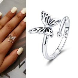 WOSTU Adjustable Sterling Ring