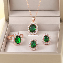 Rose Gold Crystal Necklace