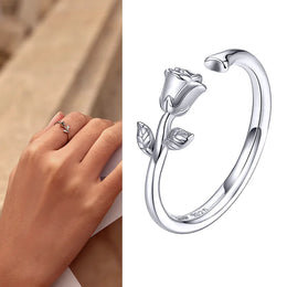 WOSTU Adjustable Sterling Ring