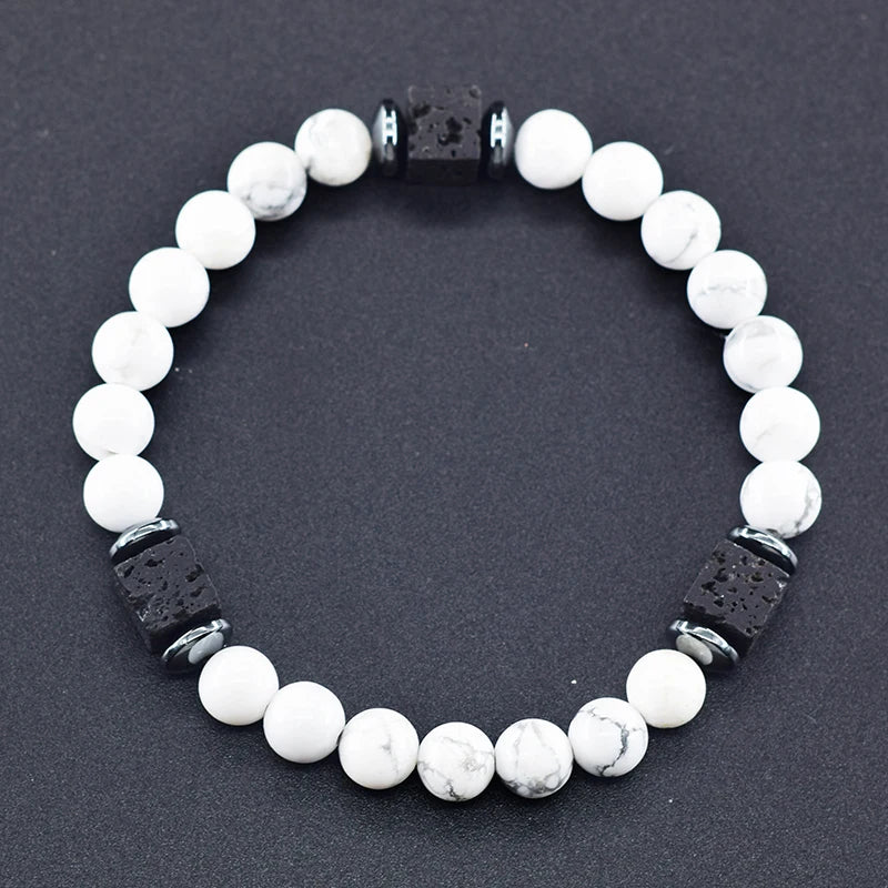 Frosted Volcanic Bead Bracelet