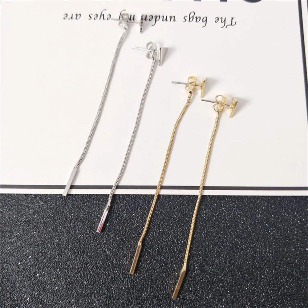 Long Chain Tassel Earrings