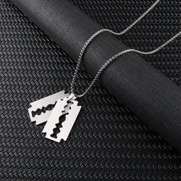 Interlocking Geometric Steel Necklace