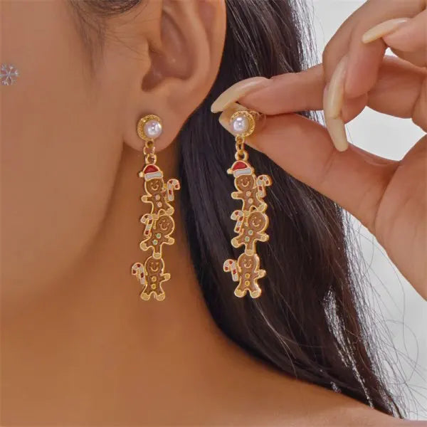 Christmas Bow Bell Earrings