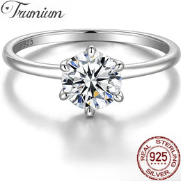 Moissanite Sterling Wedding Ring