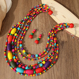 Bohemian Wooden Bead Set