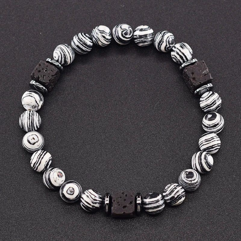 Frosted Volcanic Bead Bracelet