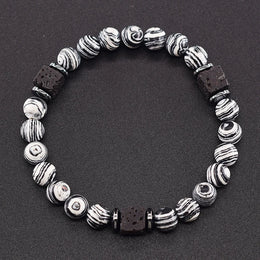 Frosted Volcanic Bead Bracelet