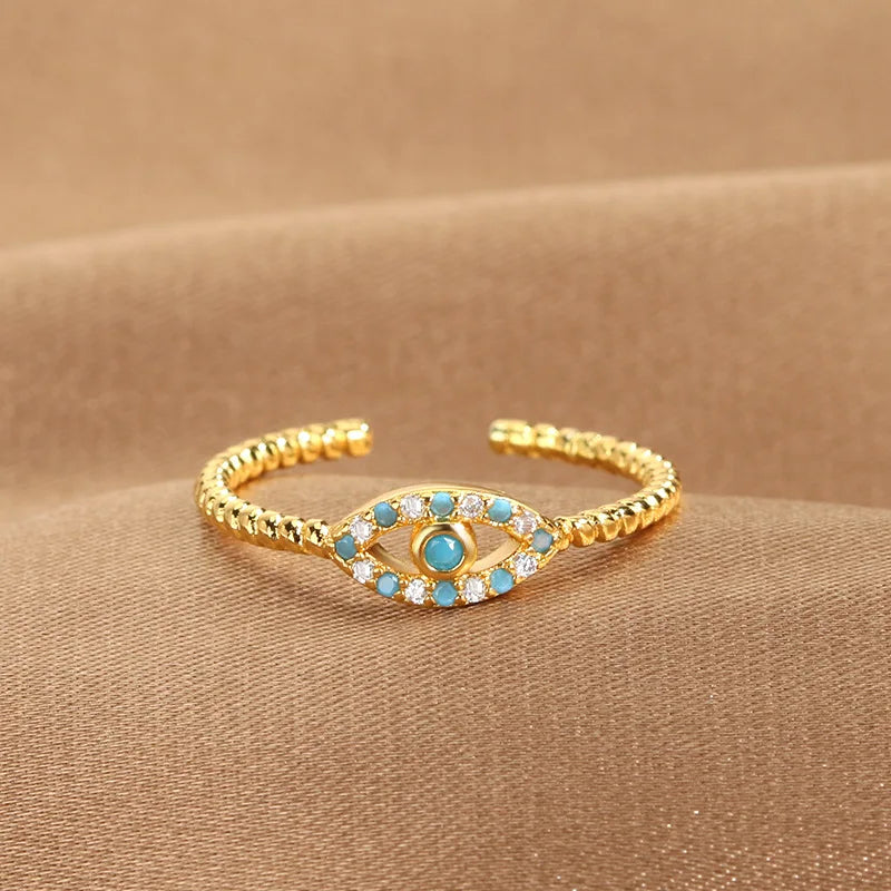 Evil Eye Zircon Ring