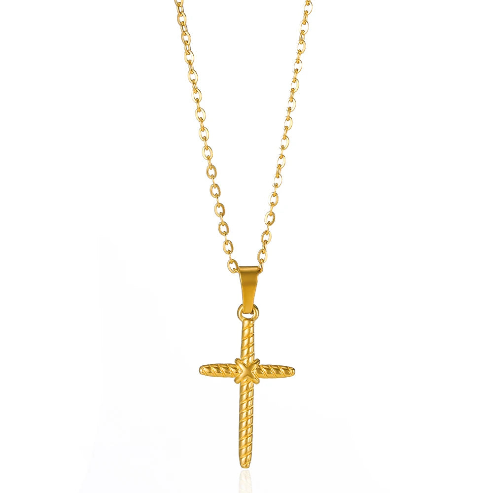 Christian Cross Coin Necklace