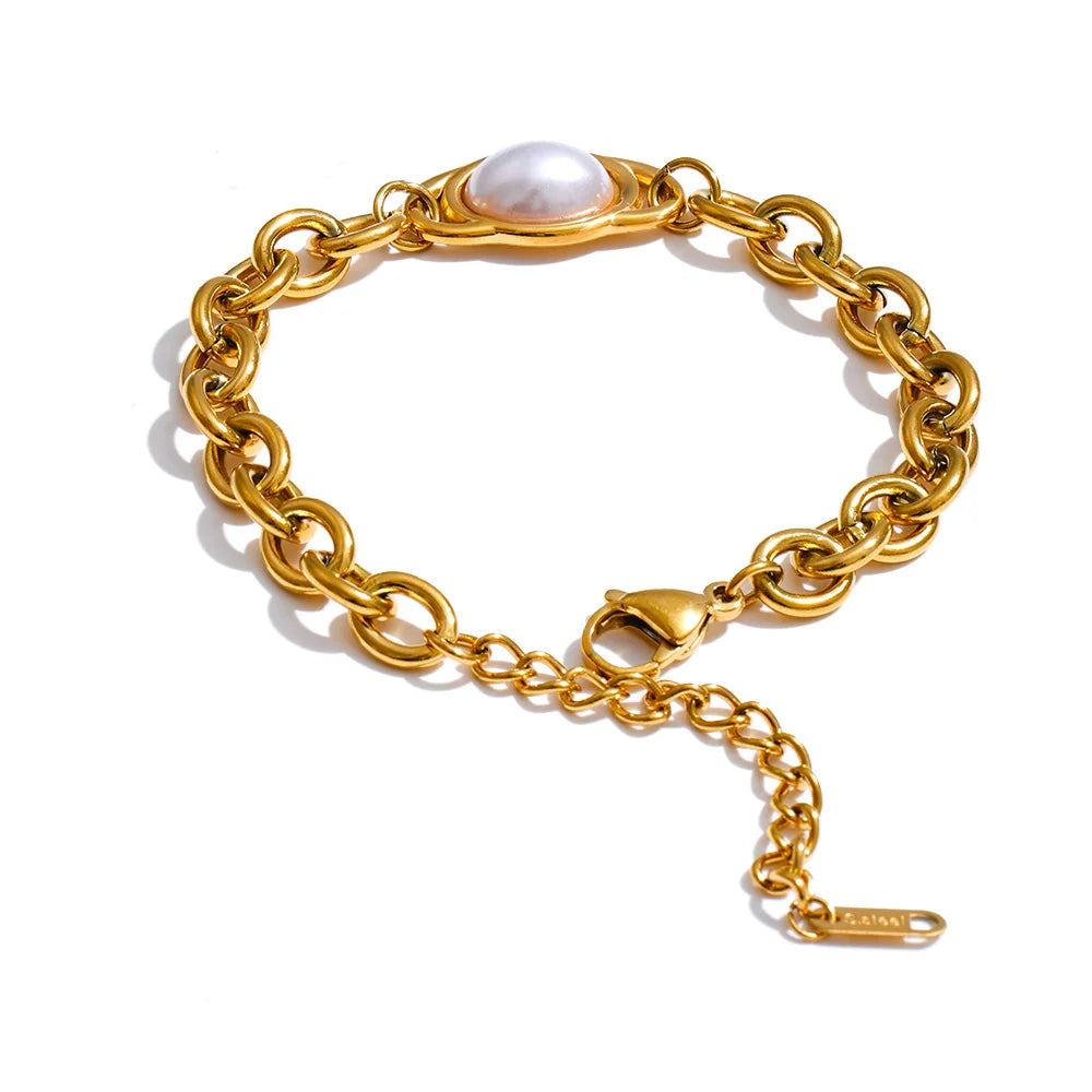 Golden Pearl Chain Set
