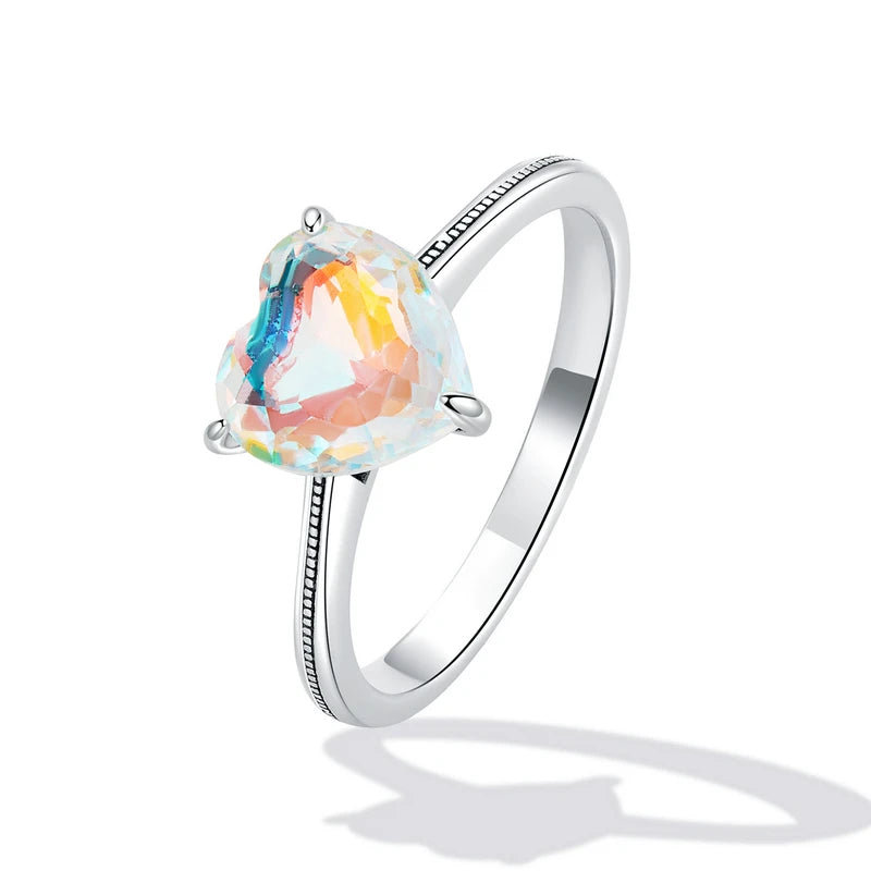 Sparkling Silver Heart Ring