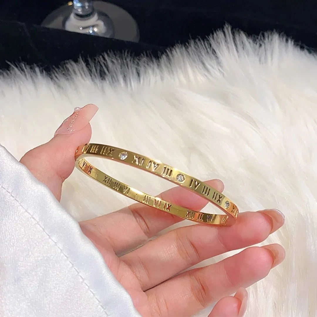 Starry Steel Bangle Bracelet