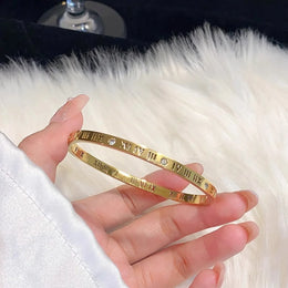 Starry Steel Bangle Bracelet