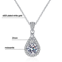 VVS1 Moissanite Silver Necklace