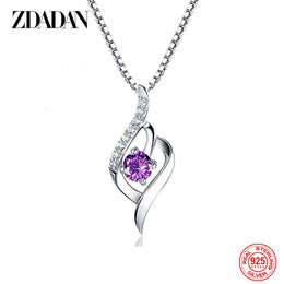 Blue Crystal Silver Necklace
