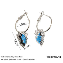 Blue Bohemian Butterfly Drops