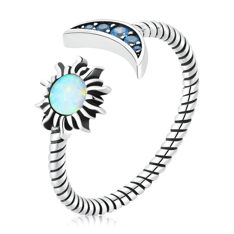 WOSTU Adjustable Sterling Ring