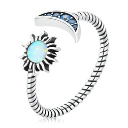 WOSTU Adjustable Sterling Ring