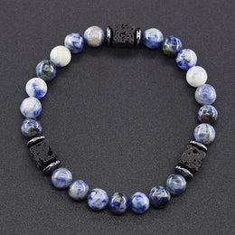 Frosted Volcanic Bead Bracelet