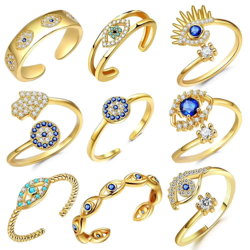 Evil Eye Zircon Ring