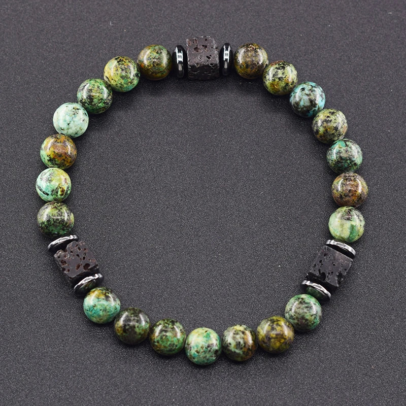 Frosted Volcanic Bead Bracelet