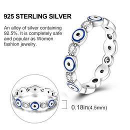 Blue Zircon Moon Ring