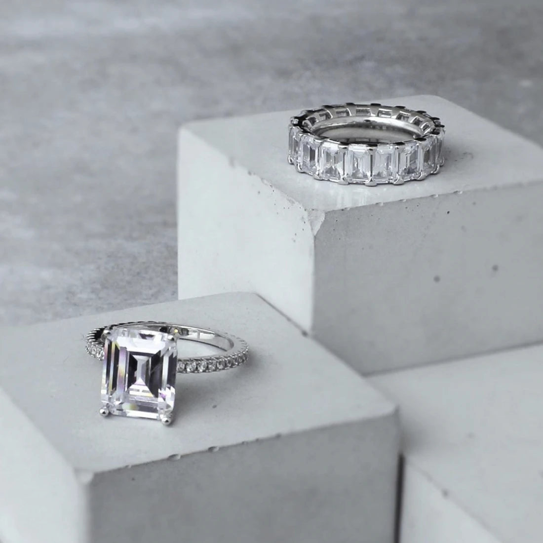 Sterling Zircon Eternity Ring