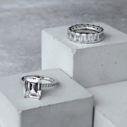 Sterling Zircon Eternity Ring