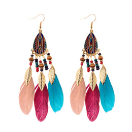 Dreamcatcher Feather Tassel Earrings