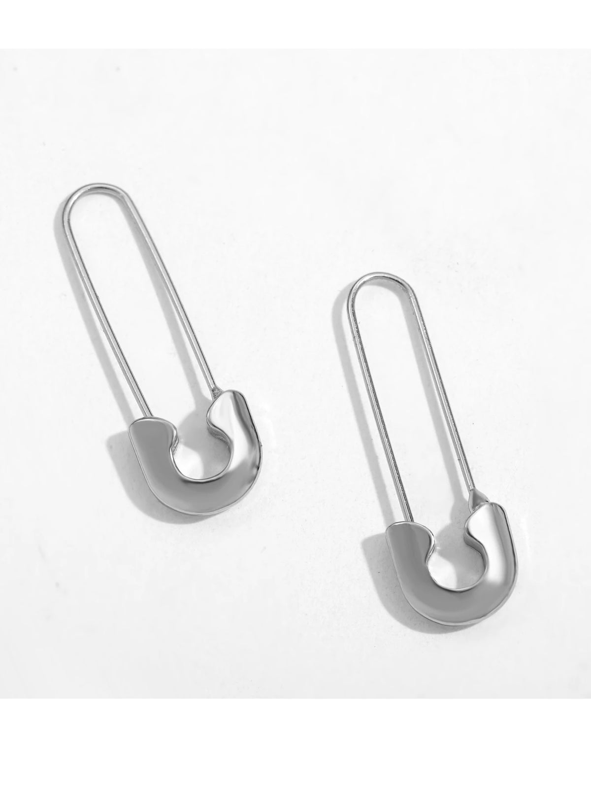 Safety Pin Drop Earrings