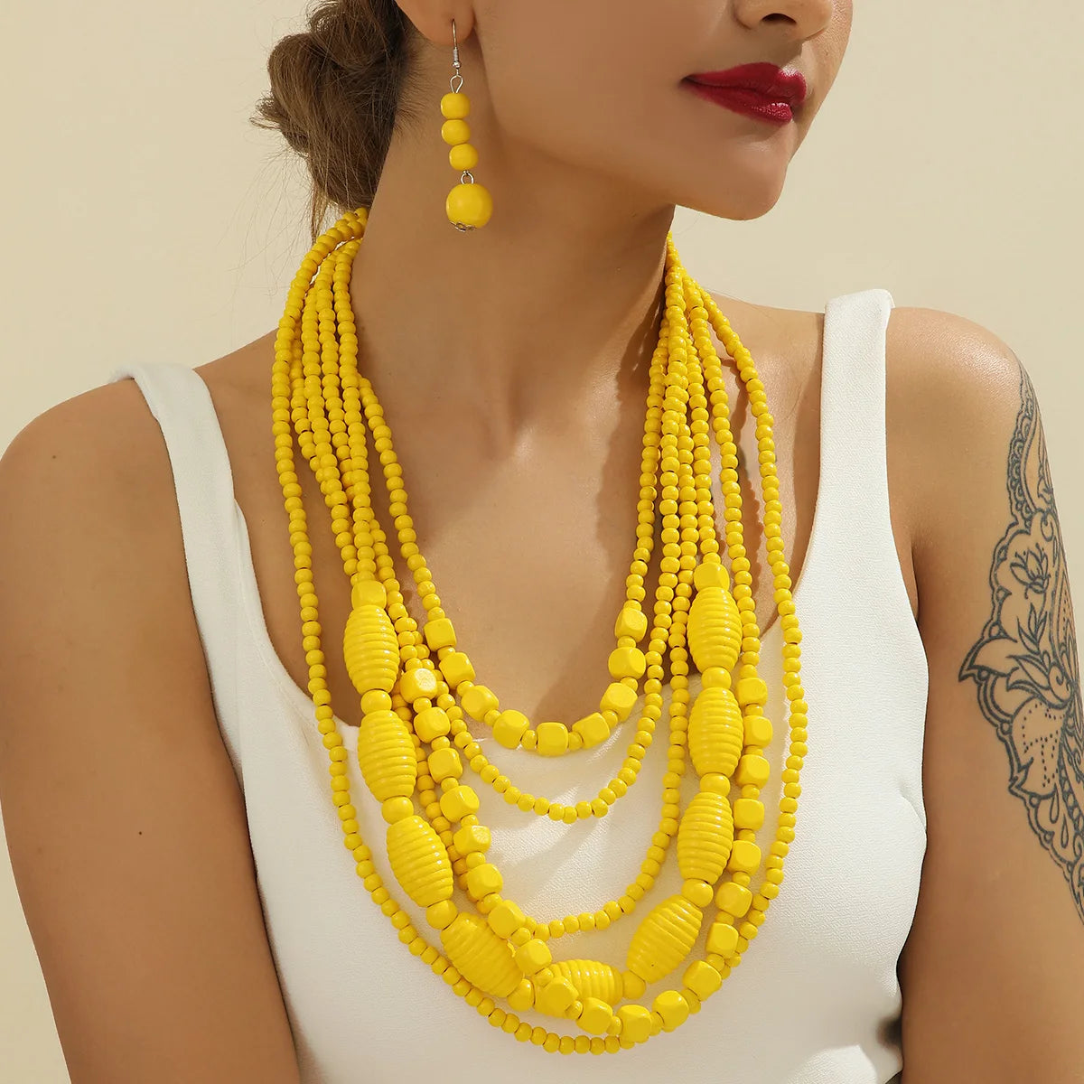 Bohemian Wooden Bead Set