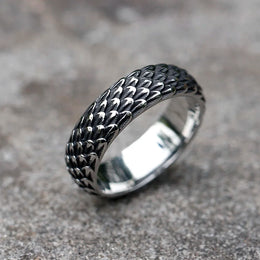 Viking Dragon Steel Ring