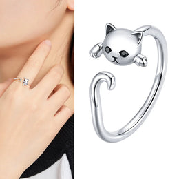 WOSTU Adjustable Sterling Ring