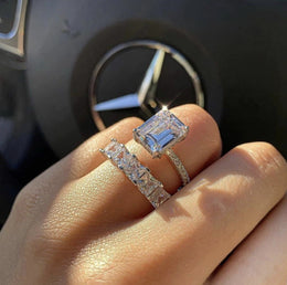 Sterling Zircon Eternity Ring