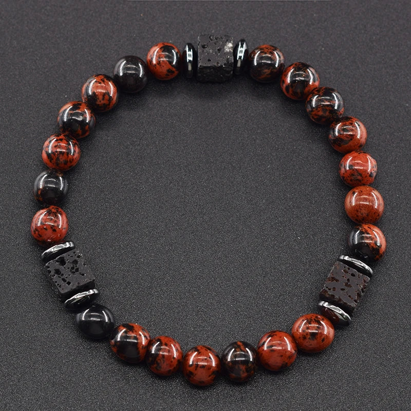 Frosted Volcanic Bead Bracelet