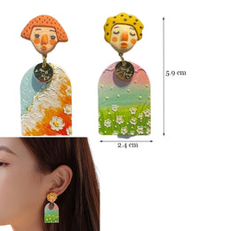 Colorful Resin Dangle Earrings