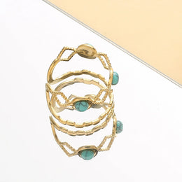 Natural Stone Open Ring