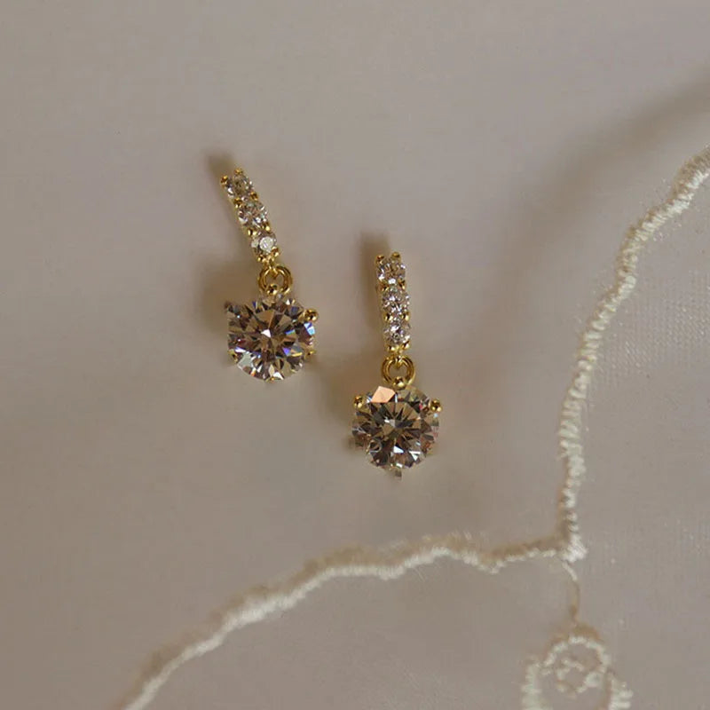 Classic Zircon Square Studs