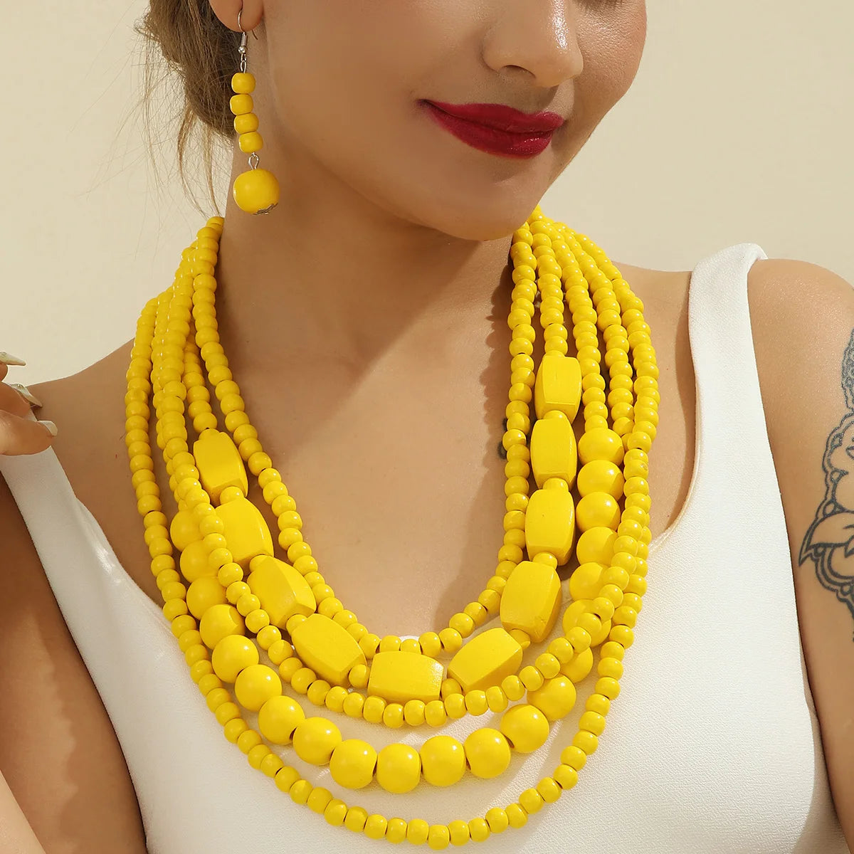 Bohemian Wooden Bead Set