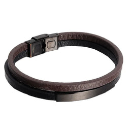Black Braided Leather Bracelet