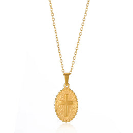 Christian Cross Coin Necklace