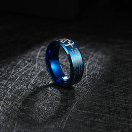 Christian Cross Engraved Ring