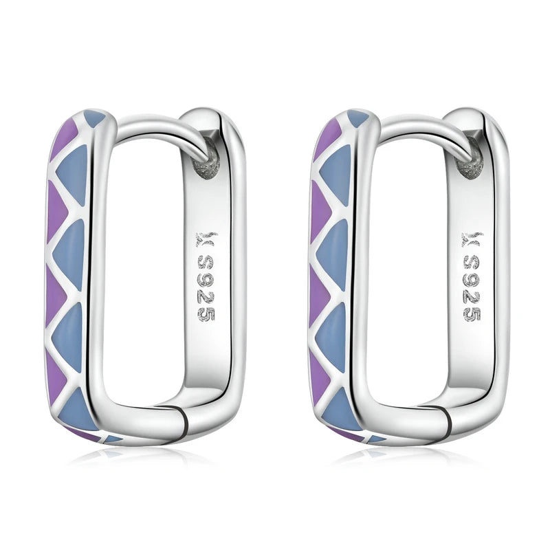 Square Sterling Silver Hoops