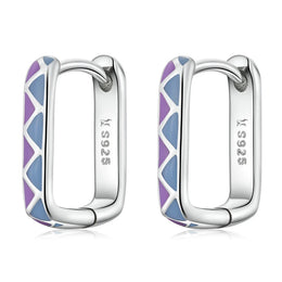 Square Sterling Silver Hoops