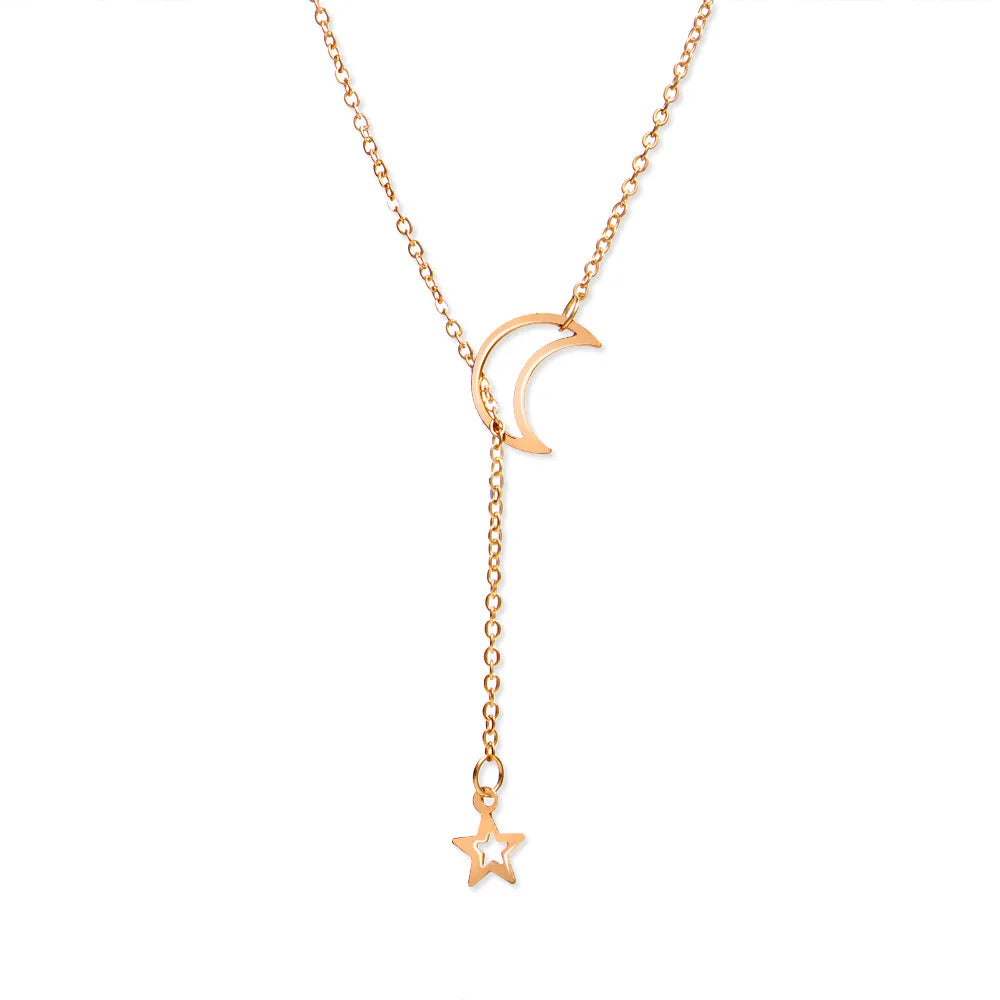 Moon Star Charm Necklace