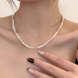 Sterling Pearl Chain Necklace